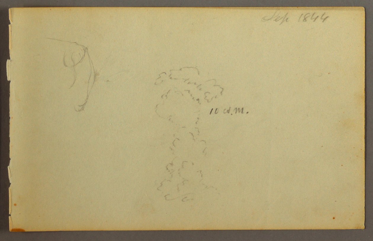 Kresba, Studie mraků, 1844 od Frederic Edwin Church