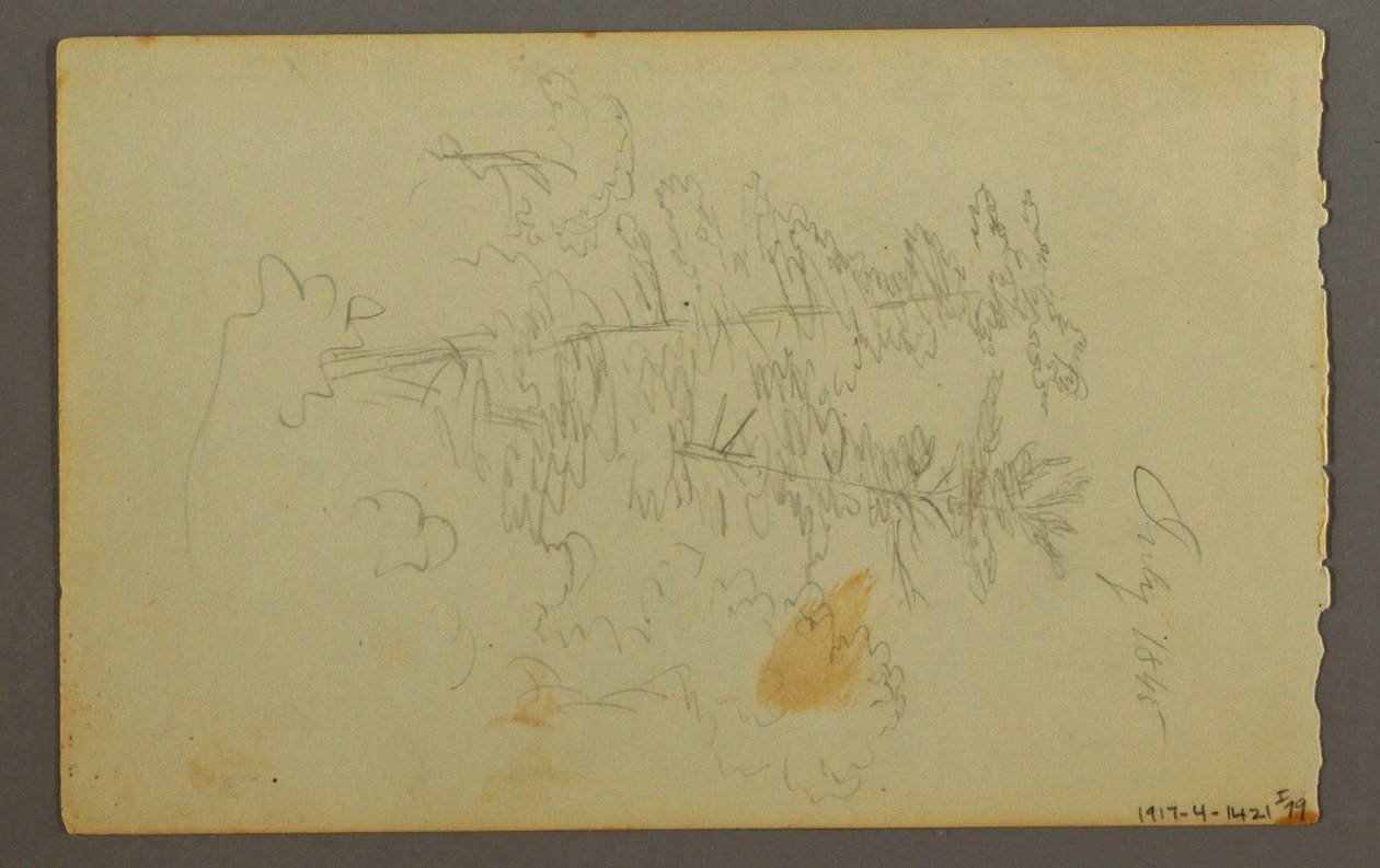 Kresba, Studie mraků, 1845 od Frederic Edwin Church