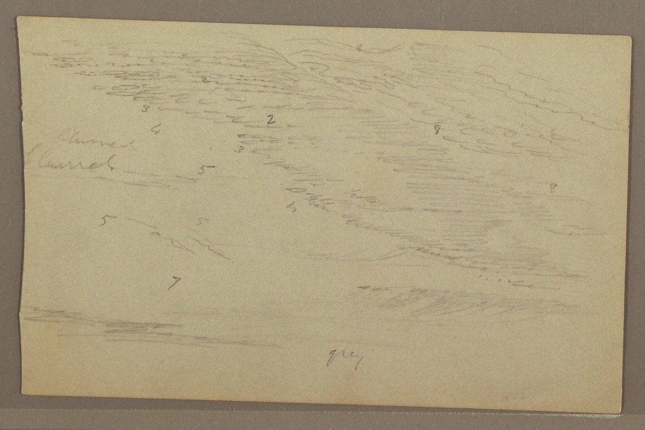 Kresba, studie mraků, 60. léta 19. století od Frederic Edwin Church