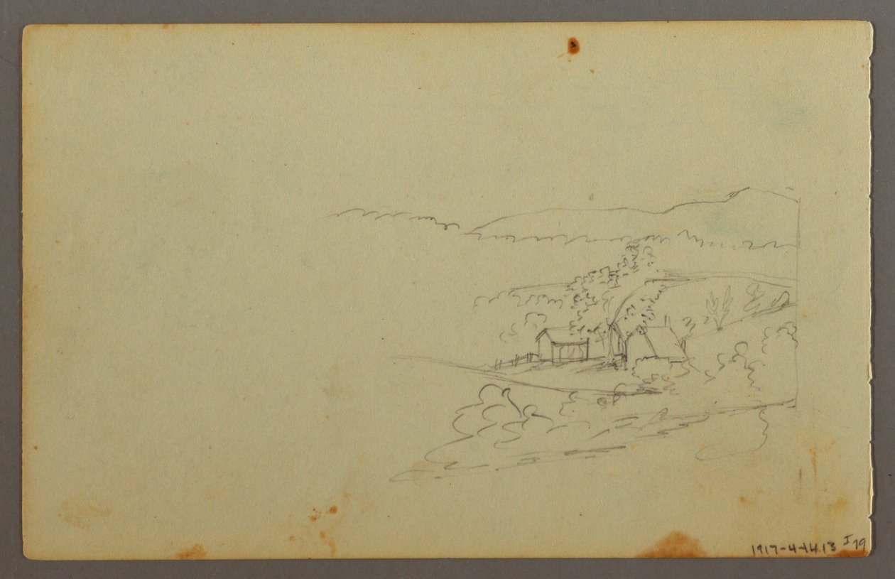 Kresba, studie mraků, pravděpodobně 1844 od Frederic Edwin Church