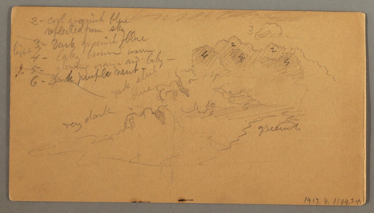 Kresba, Studie mraků, pravděpodobně 1874 od Frederic Edwin Church