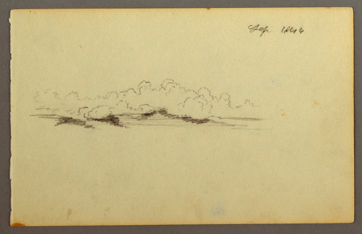 Kresba, Mraky, 1844 od Frederic Edwin Church