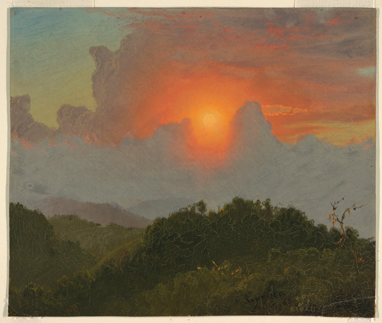 Kresba, Oblačná obloha, srpen 1865 od Frederic Edwin Church
