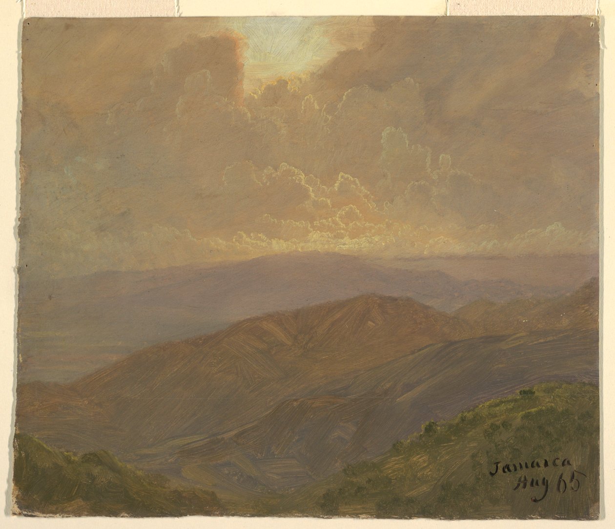 Kresba, Oblačná obloha, srpen 1865 od Frederic Edwin Church