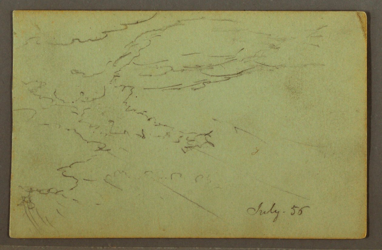 Kresba, Oblačná obloha, červenec 1856 od Frederic Edwin Church
