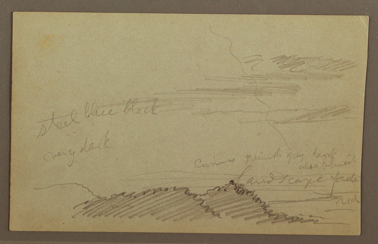 Kresba, Oblačná obloha, pravděpodobně 60. léta 19. století od Frederic Edwin Church