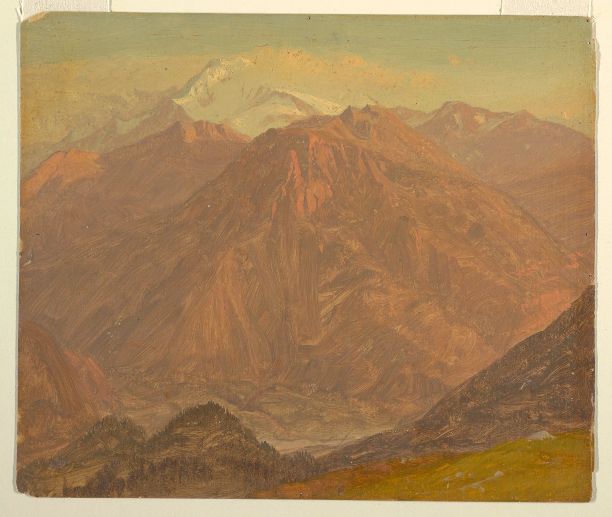 Kresba, Kolumbie nebo Ekvádor, hory, 1853 nebo 1857 od Frederic Edwin Church