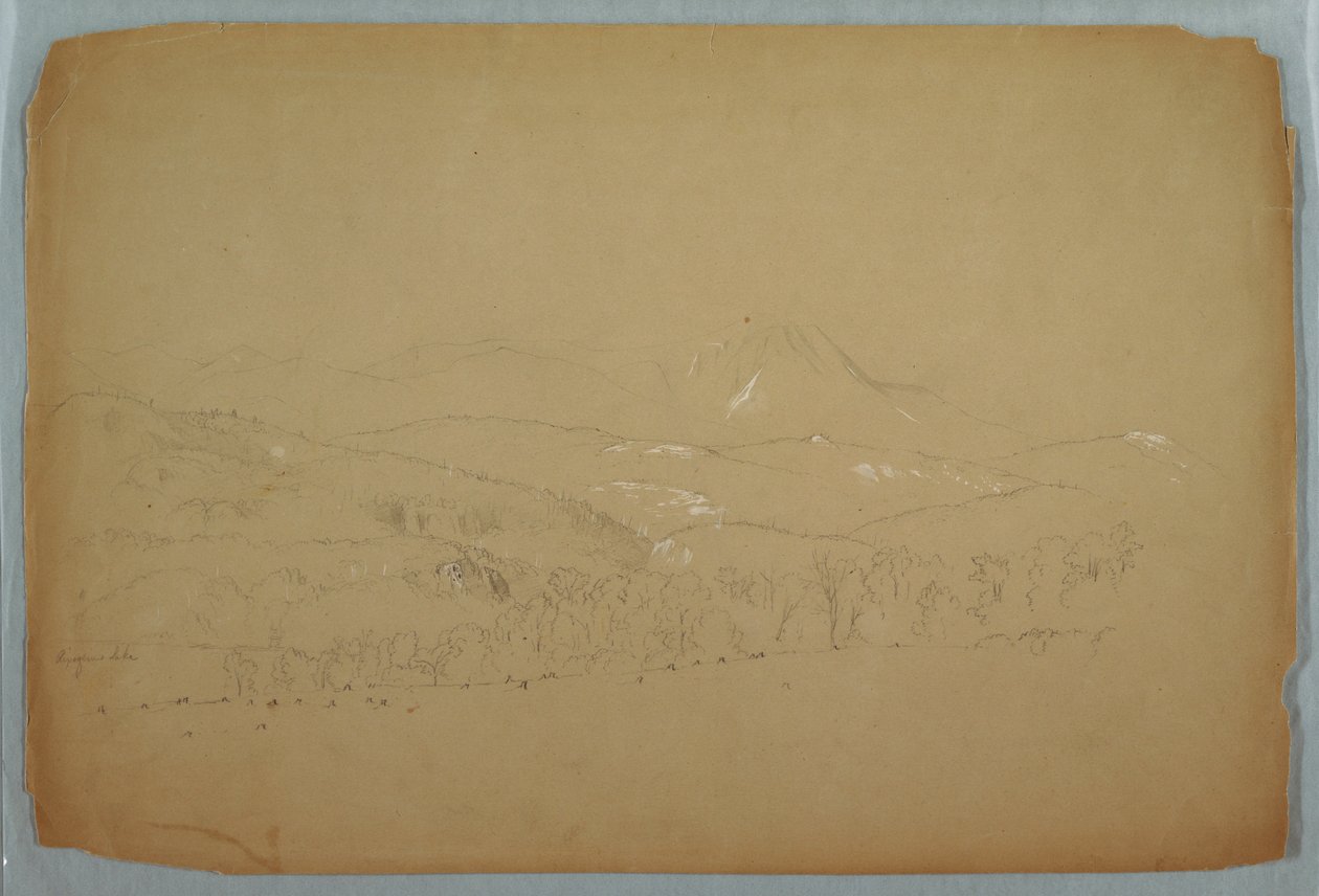 Kresba, Pohled na Katahdin ze západu, asi 1856 od Frederic Edwin Church