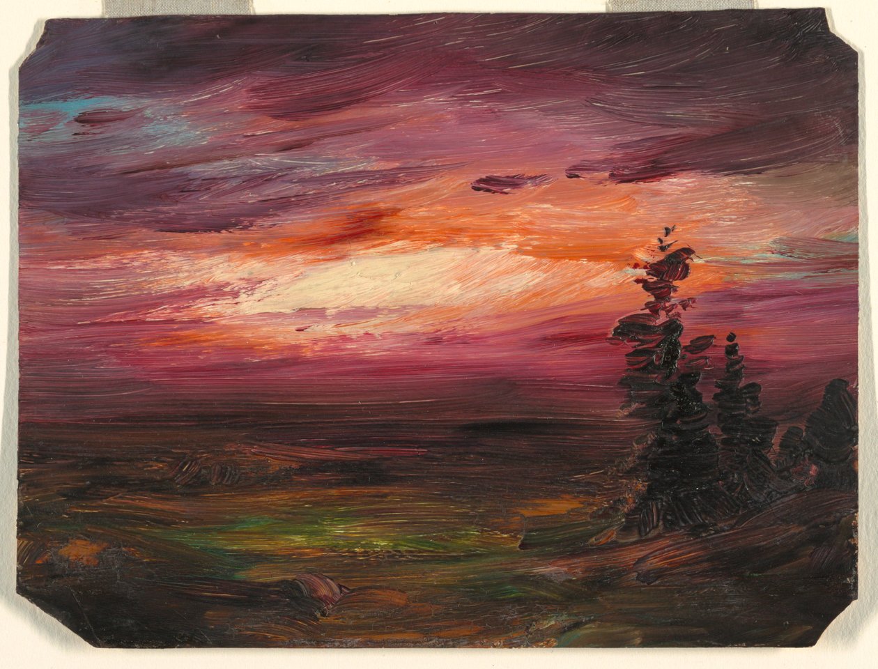 Kresba, Večerní soumrak, asi 1870 od Frederic Edwin Church