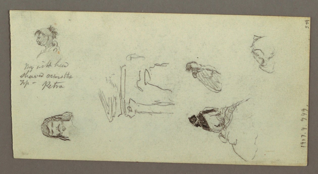 Kresba, figurální studie, hřeben, pravděpodobně 1868 od Frederic Edwin Church