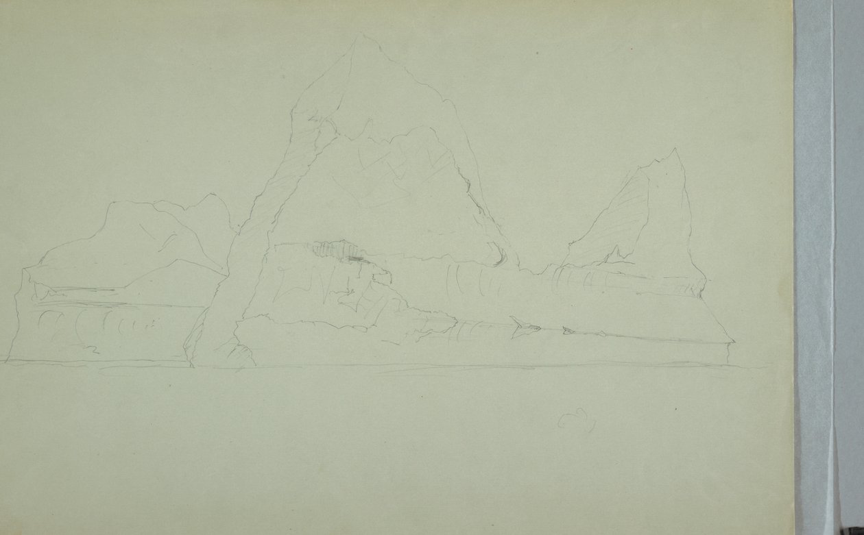 Kresba, plovoucí ledovec, červen nebo červenec 1859 od Frederic Edwin Church
