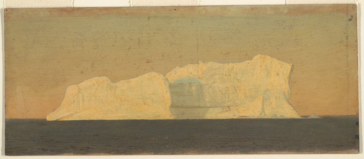 Kresba, plovoucí ledovec, Labrador, červen nebo červenec 1859 od Frederic Edwin Church
