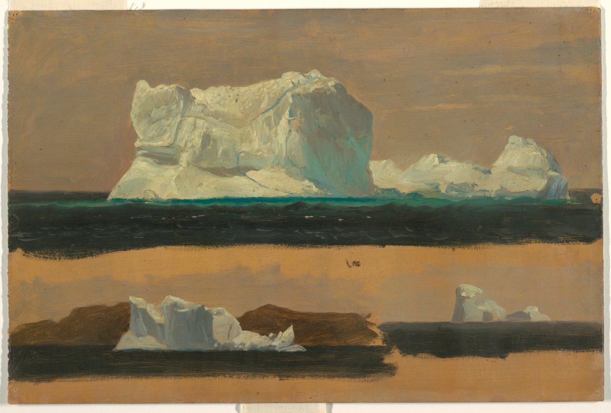 Kresba, plovoucí ledovce, 4. července 1859 od Frederic Edwin Church