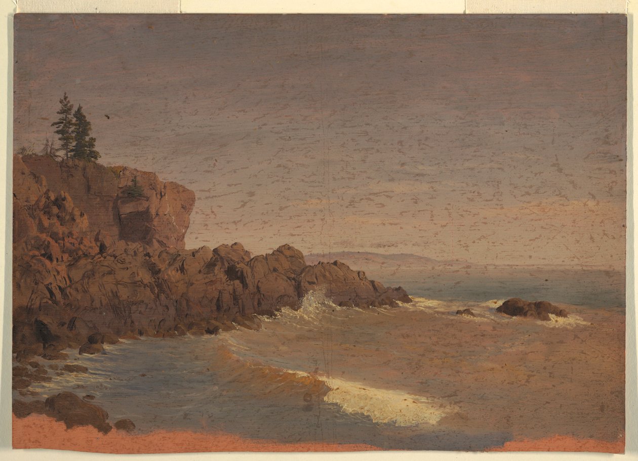 Kresba, ostrov Grand Manan, Kanada, asi 1850 od Frederic Edwin Church
