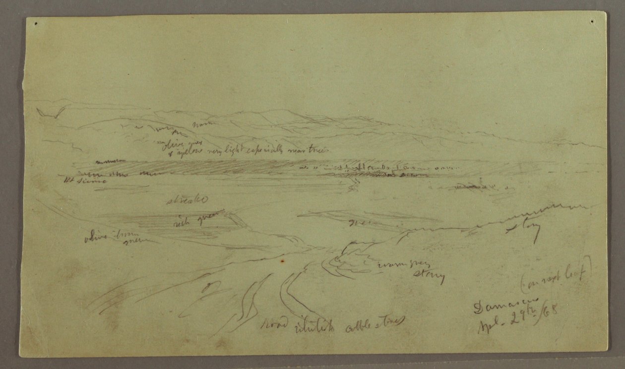 Kresba, Hills and Plains, 29. dubna 1868 od Frederic Edwin Church