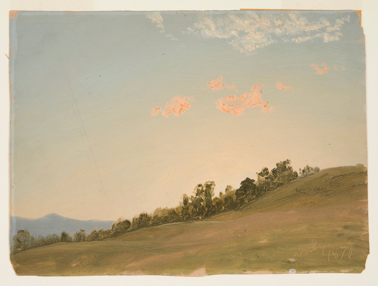 Kresba, Hillside, Hudson, New York, červenec 1870 od Frederic Edwin Church