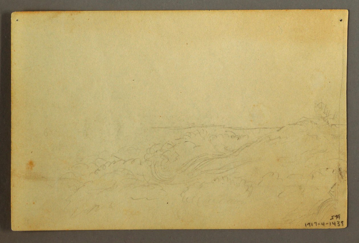 Kresba, Dům v lese u potoka, duben 1845 od Frederic Edwin Church