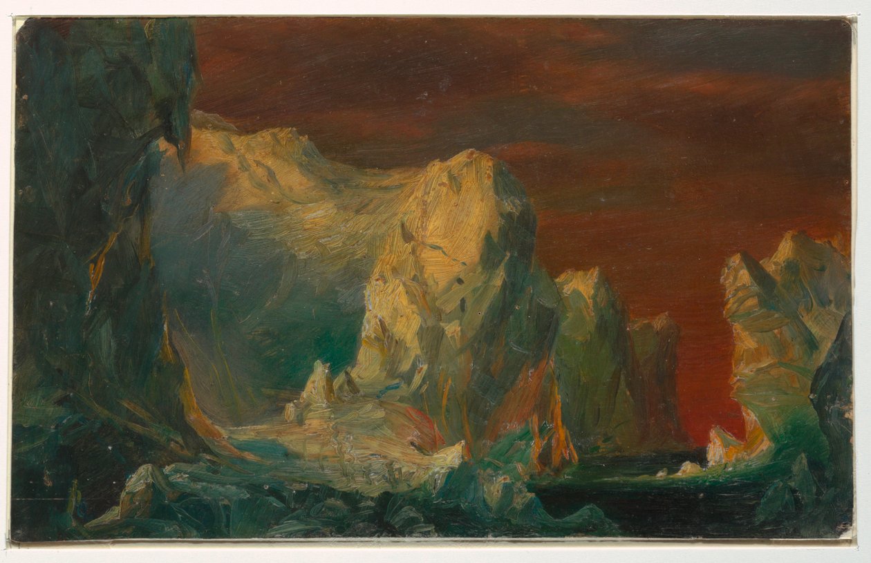 Kresba, Ledovcová fantazie, pravděpodobně 1859 od Frederic Edwin Church