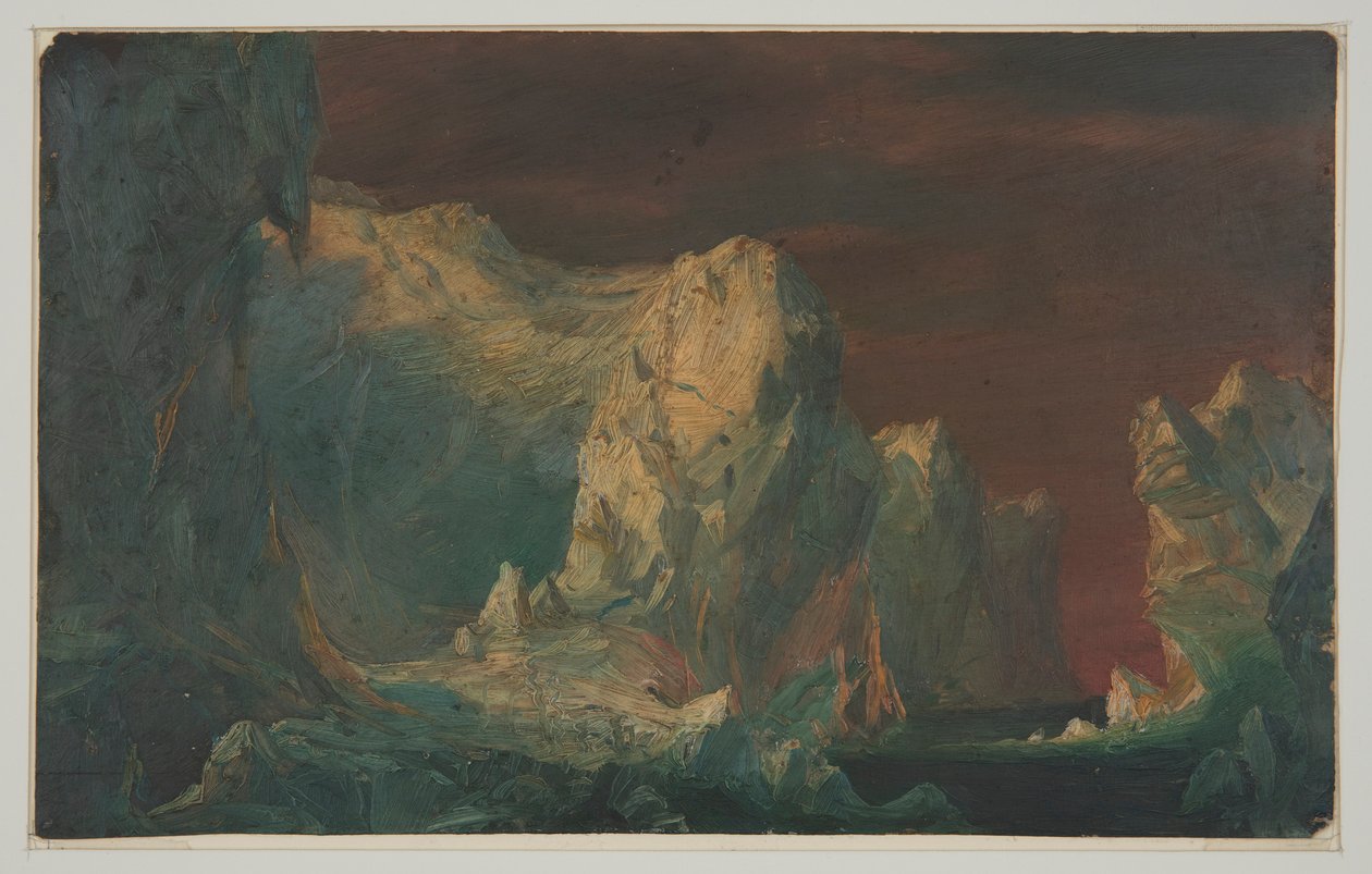 Kresba, Ledovcová fantazie, pravděpodobně 1859 od Frederic Edwin Church