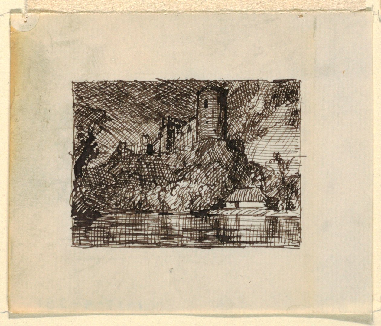 Kresba, Imaginární krajina s, asi 1870-73 od Frederic Edwin Church