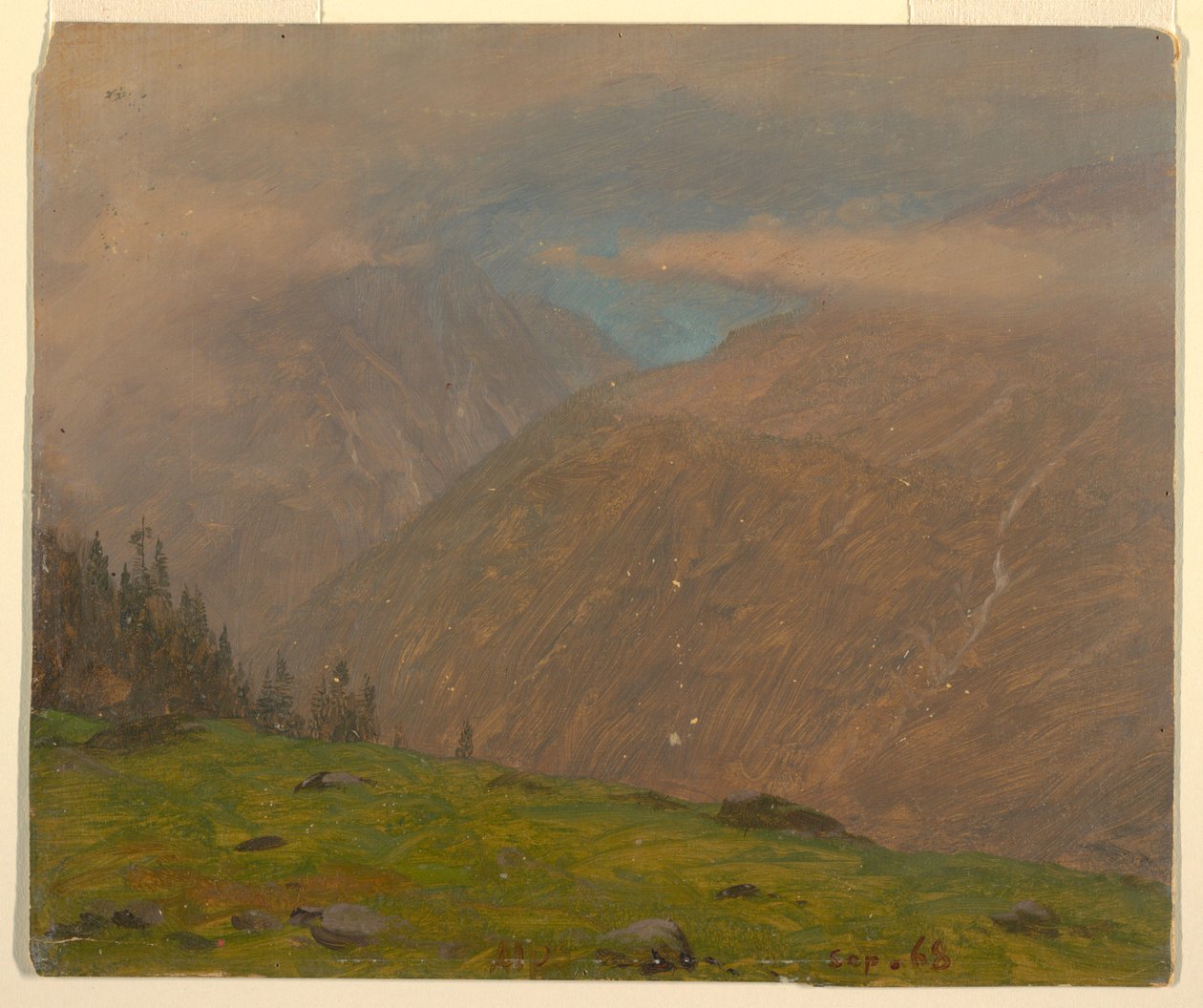 Kresba, Italské Alpy, září 1868 od Frederic Edwin Church