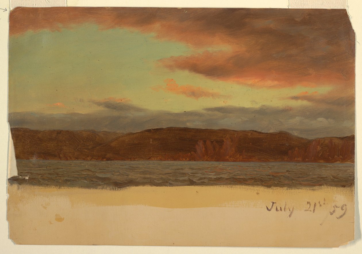 Kresba, Laborador nebo pobřeží Newfoundlandu, červenec 1859 od Frederic Edwin Church