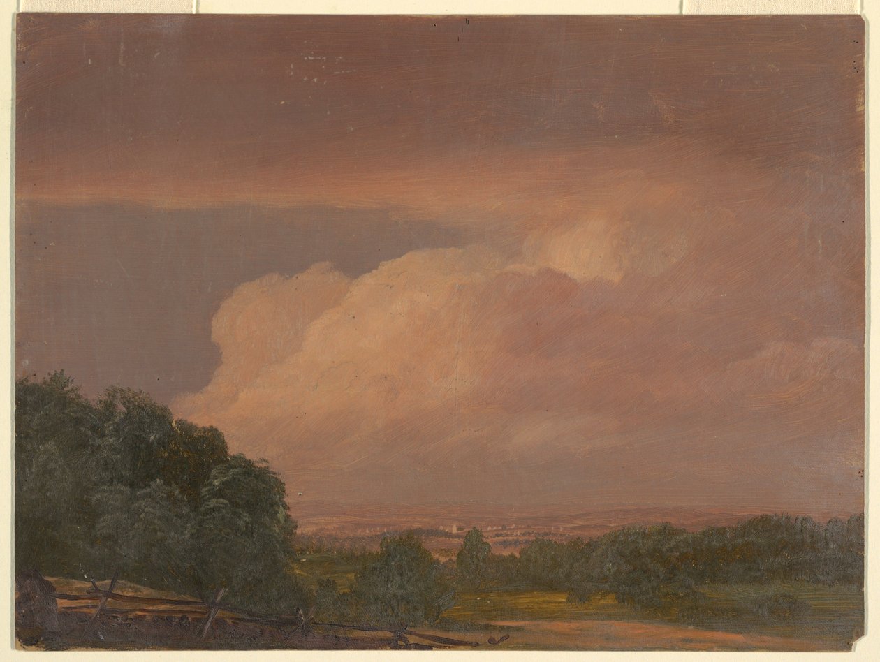 Kresba, krajina (pravděpodobně Hudson Valley), 1860-70 od Frederic Edwin Church