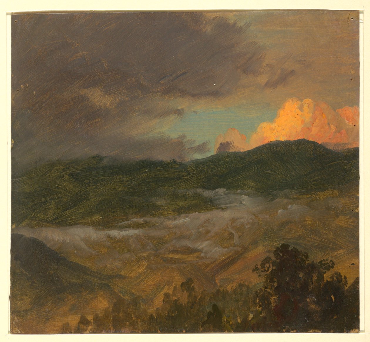Kresba, krajina, 1865 od Frederic Edwin Church
