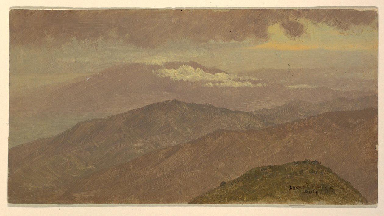 Kresba, Krajina, srpen 1865 od Frederic Edwin Church