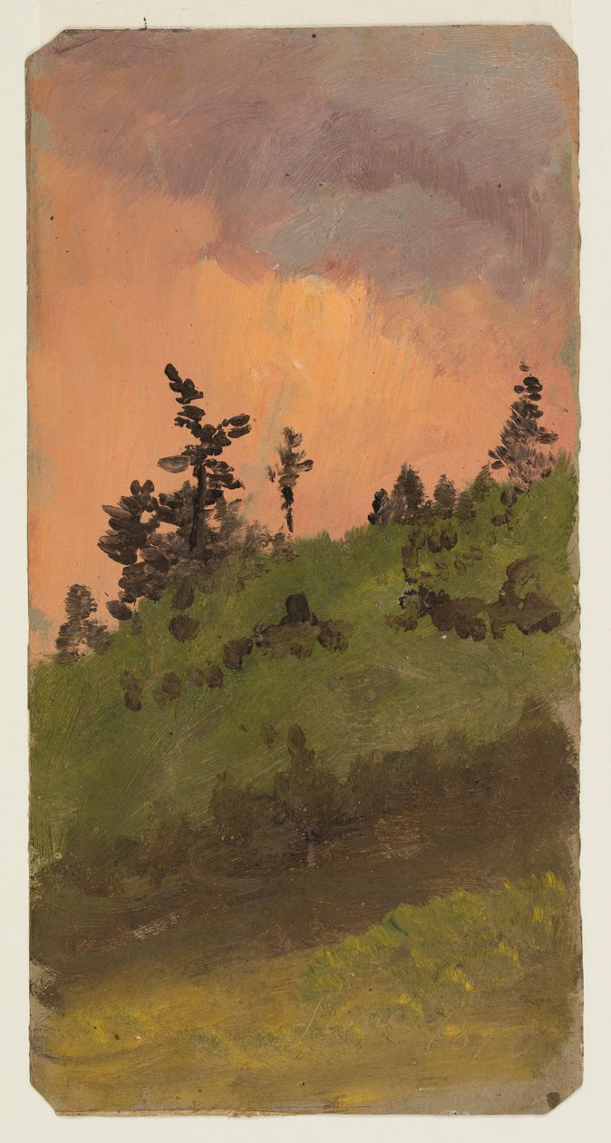 Kresba, Krajina u lesa, červen 1870 od Frederic Edwin Church