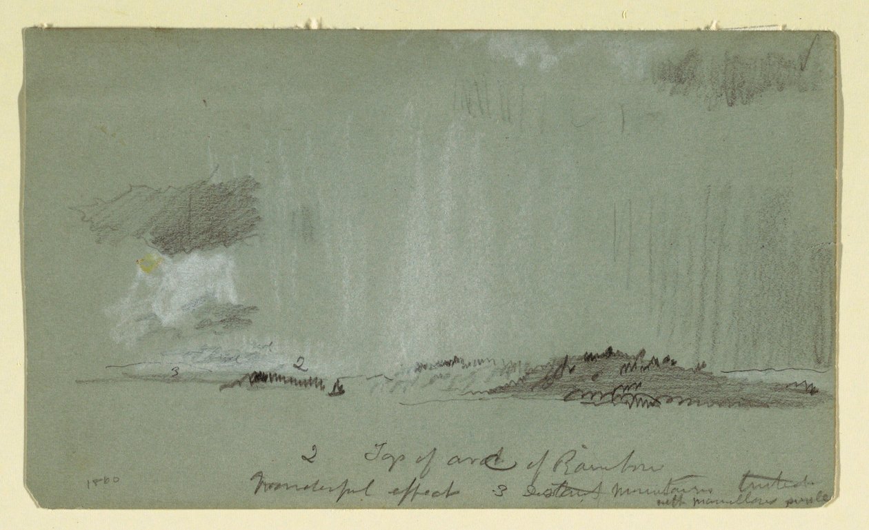 Kresba, Krajina s deštěm, 1860 od Frederic Edwin Church
