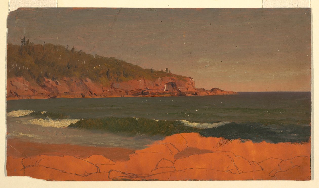 Kresba, pobřeží státu Maine, asi 1850 od Frederic Edwin Church