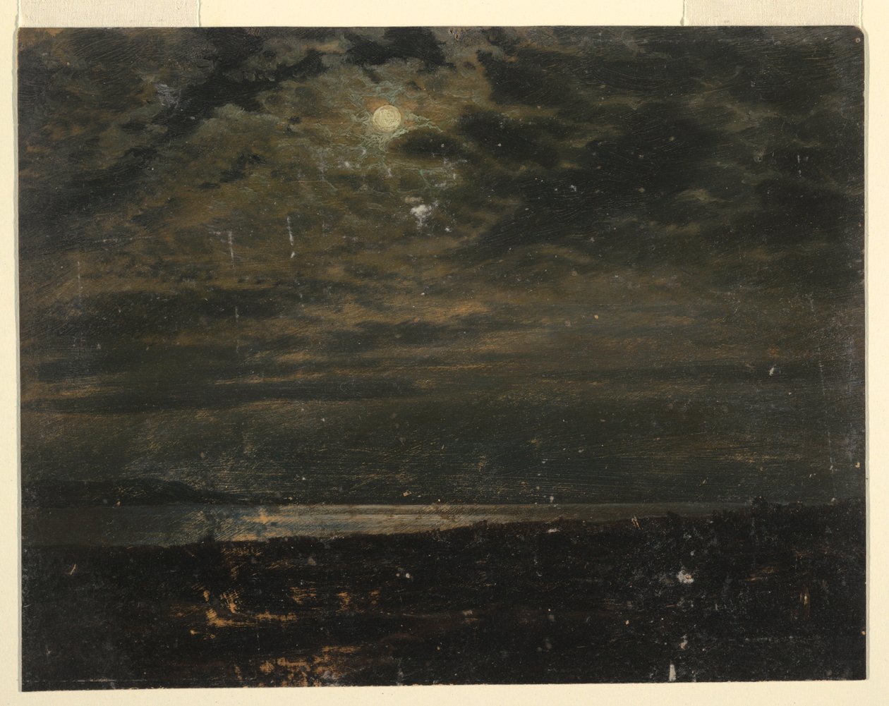 Kresba, pobřeží Maine  měsíční svit, 1845-55 od Frederic Edwin Church
