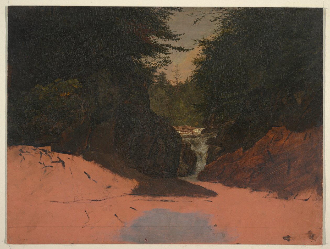 Kresba, Maine, Mountain Stream, srpen-září 1851 od Frederic Edwin Church