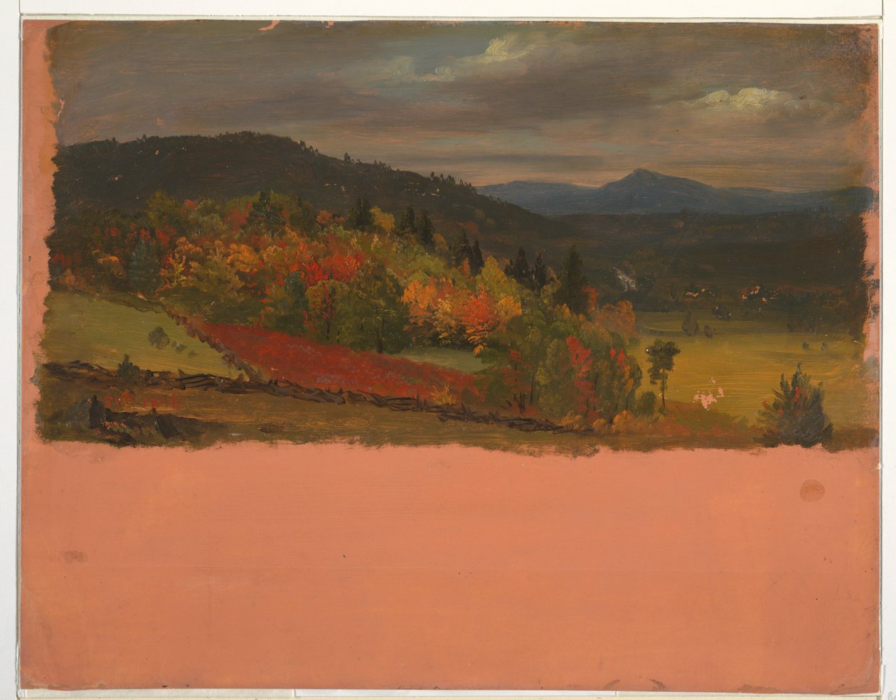 Kresba, Maine nebo Stockbridge, Mass. pohled, září 1848 od Frederic Edwin Church