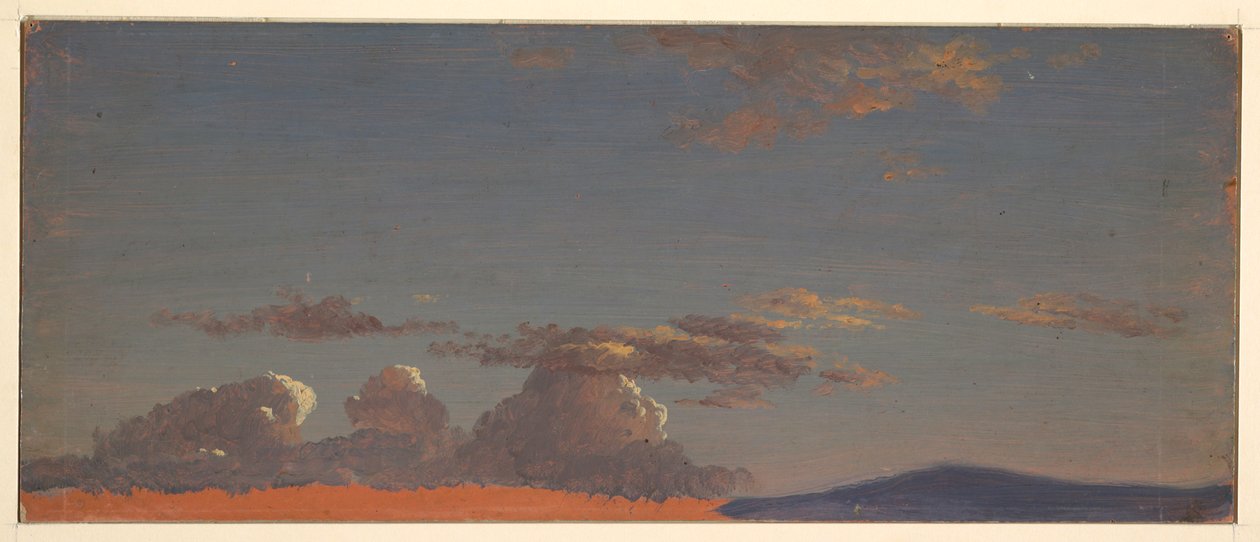 Kresba, Maine  studie oblohy, asi 1868-69 od Frederic Edwin Church