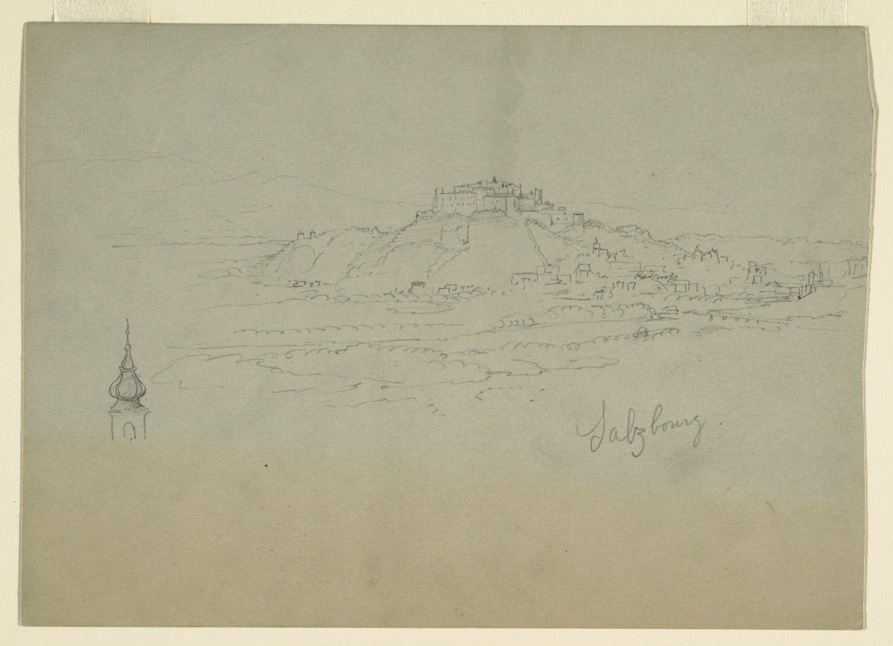 Kresba, Motiv z města v hornaté krajině, 1868 od Frederic Edwin Church