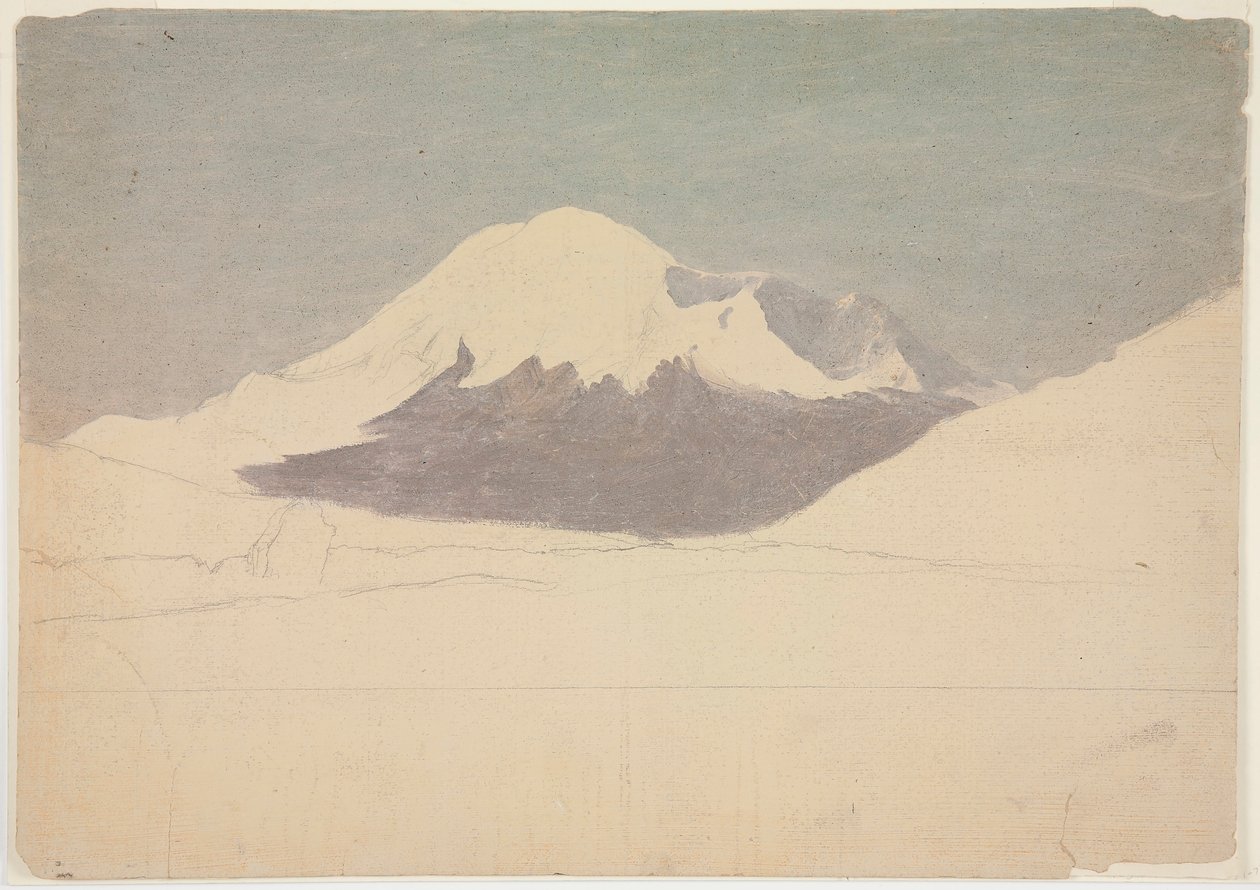 Kresba, hora Chimborazo, Ekvádor, červenec 1857 od Frederic Edwin Church