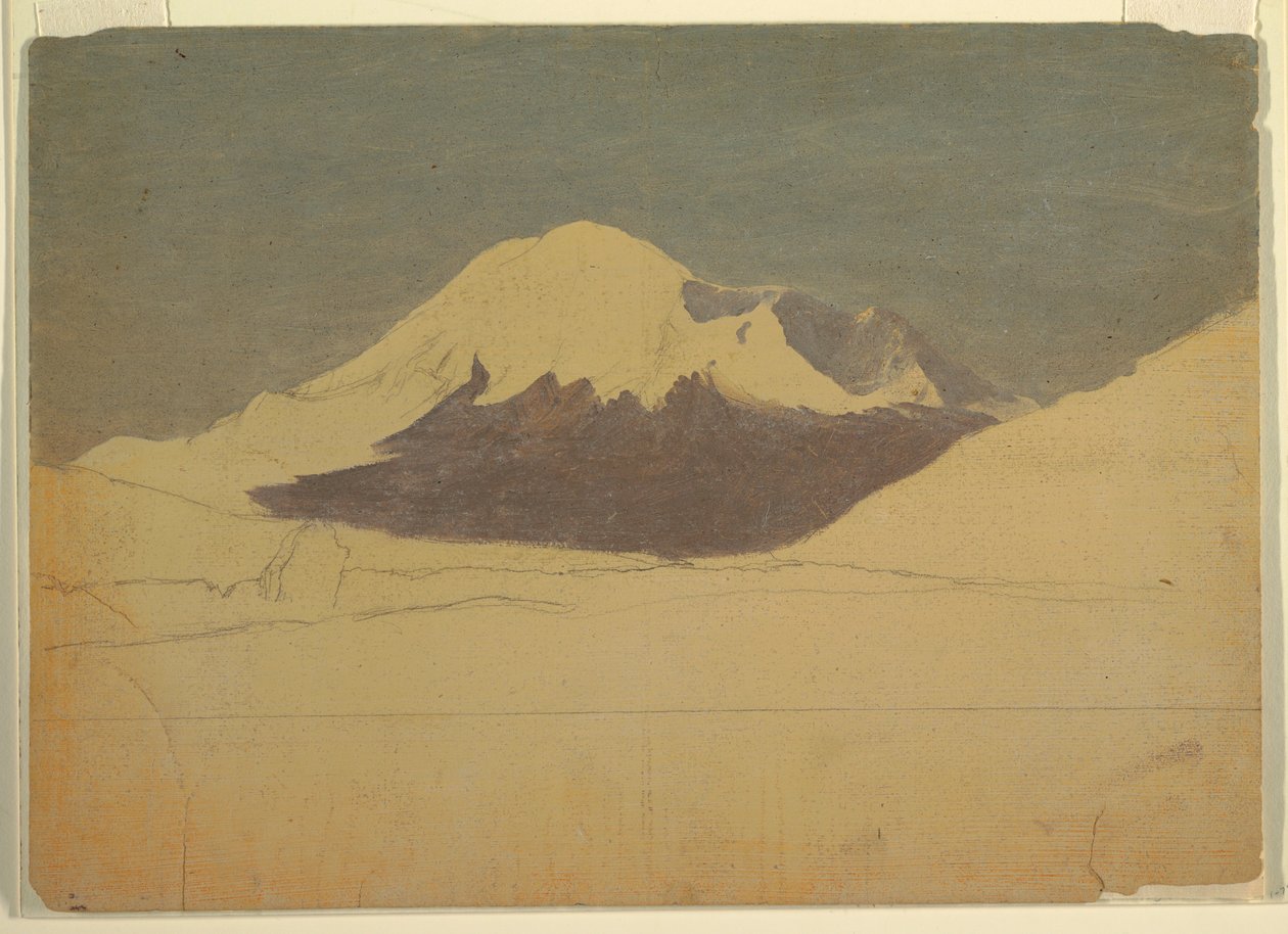 Kresba, hora Chimborazo, Ekvádor, červenec 1857 od Frederic Edwin Church