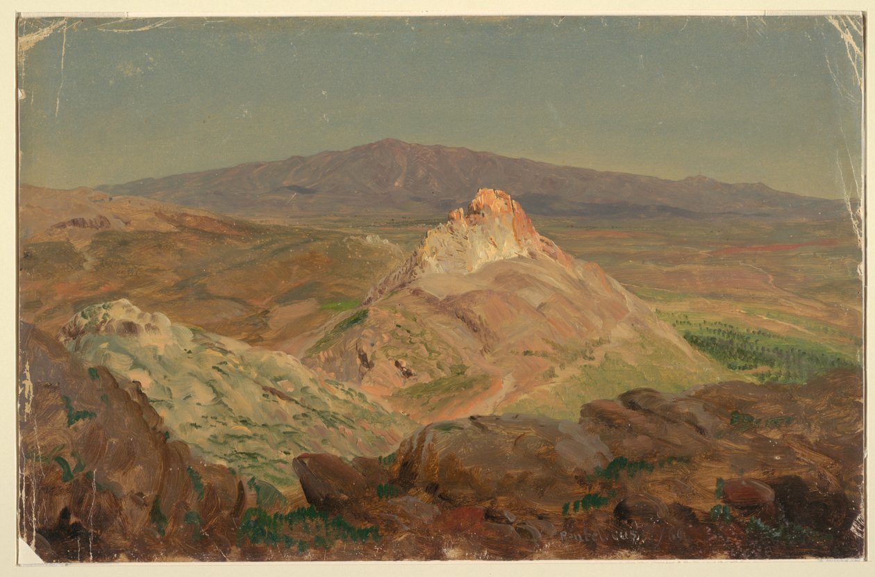 Kresba, hora Pentelicus, duben 1869 od Frederic Edwin Church