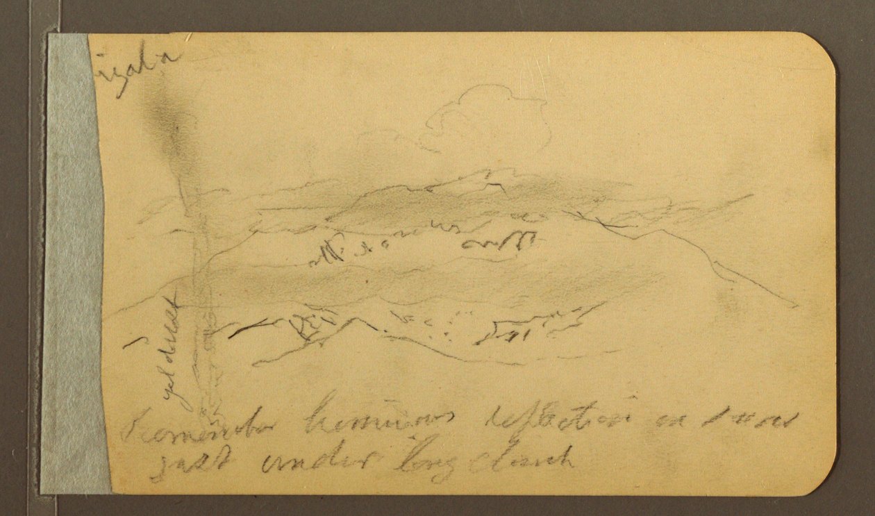 Kresba, Horský bok, 1889 od Frederic Edwin Church