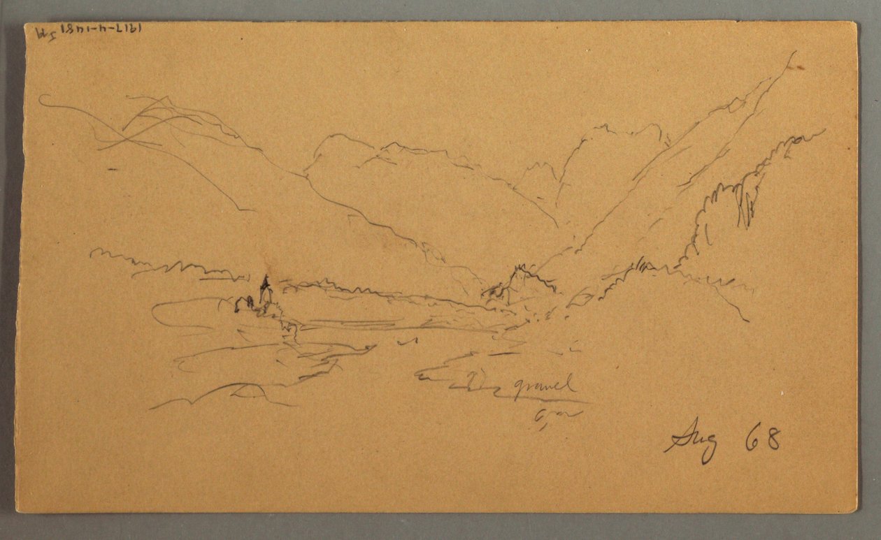 Kresba, Vrcholky hor, 1868 od Frederic Edwin Church