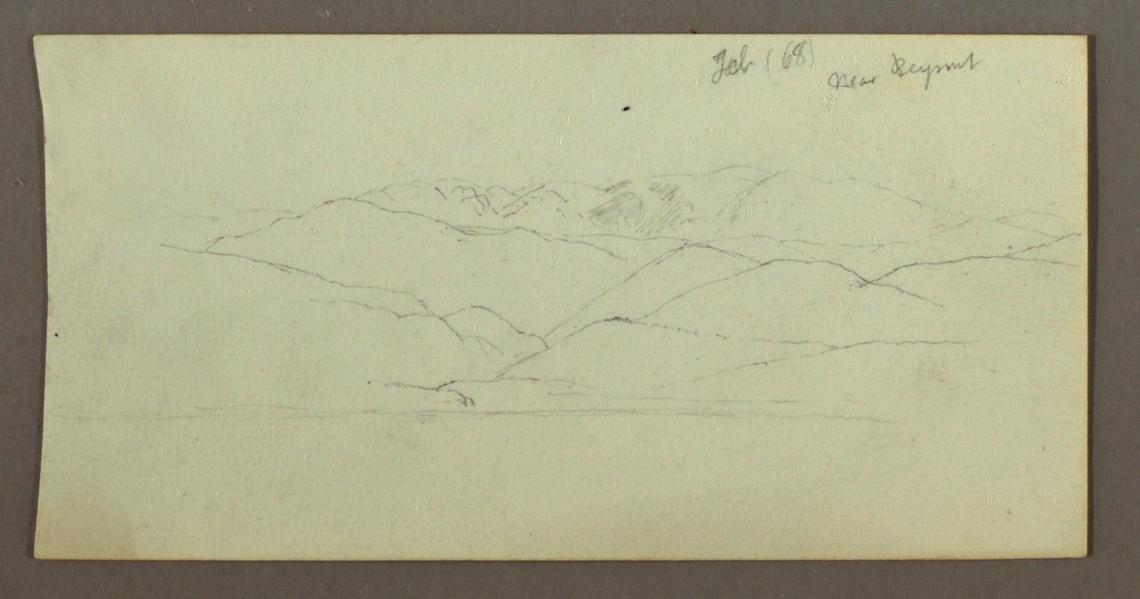 Kresba, Horský masiv, únor 1868 od Frederic Edwin Church