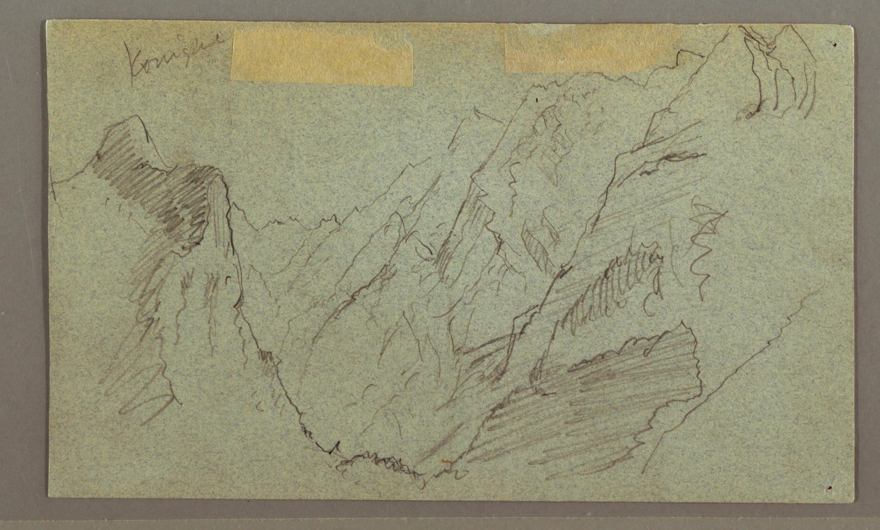 Kresba, Horské údolí, pravděpodobně 1868 od Frederic Edwin Church