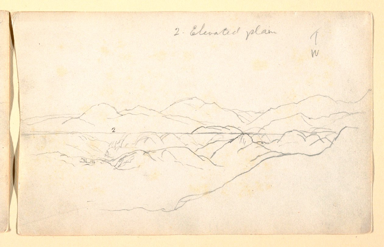 Kresba, Horská krajina, Kolumbie, 1853 od Frederic Edwin Church