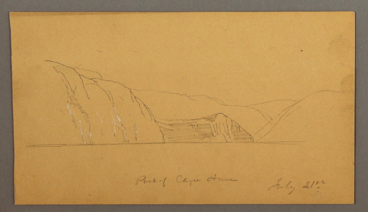 Kresba, Horský záliv, 21. července 1859 od Frederic Edwin Church