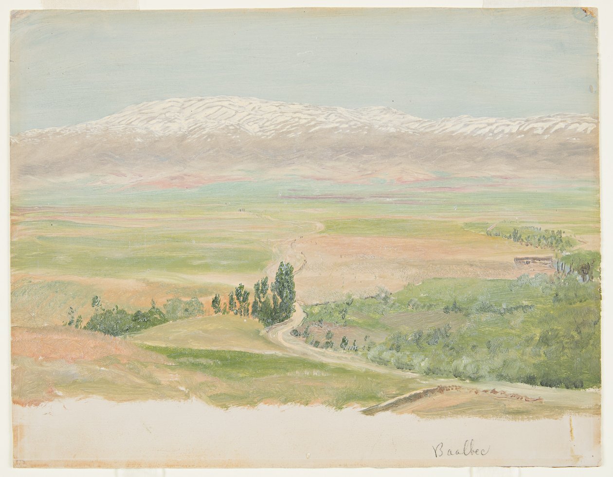 Kresba, Hory u Baalbecu, květen 1868 od Frederic Edwin Church