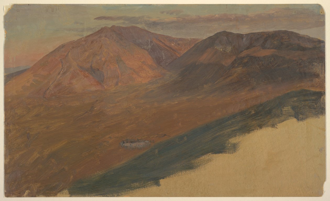 Kresba, hora Katahdin a Turner z dálky, 1860-78 od Frederic Edwin Church