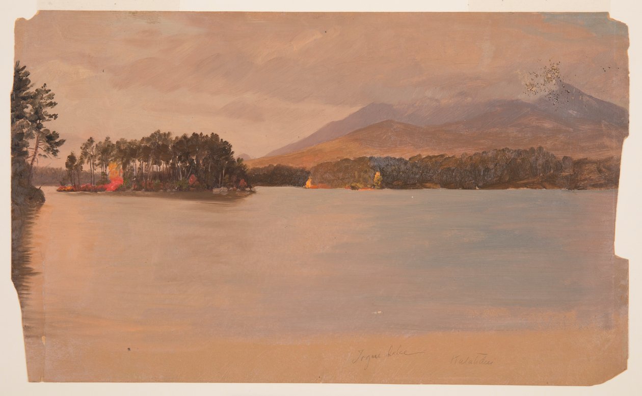 Kresba, hora Katahdin od rybníka Togue, 1878 od Frederic Edwin Church