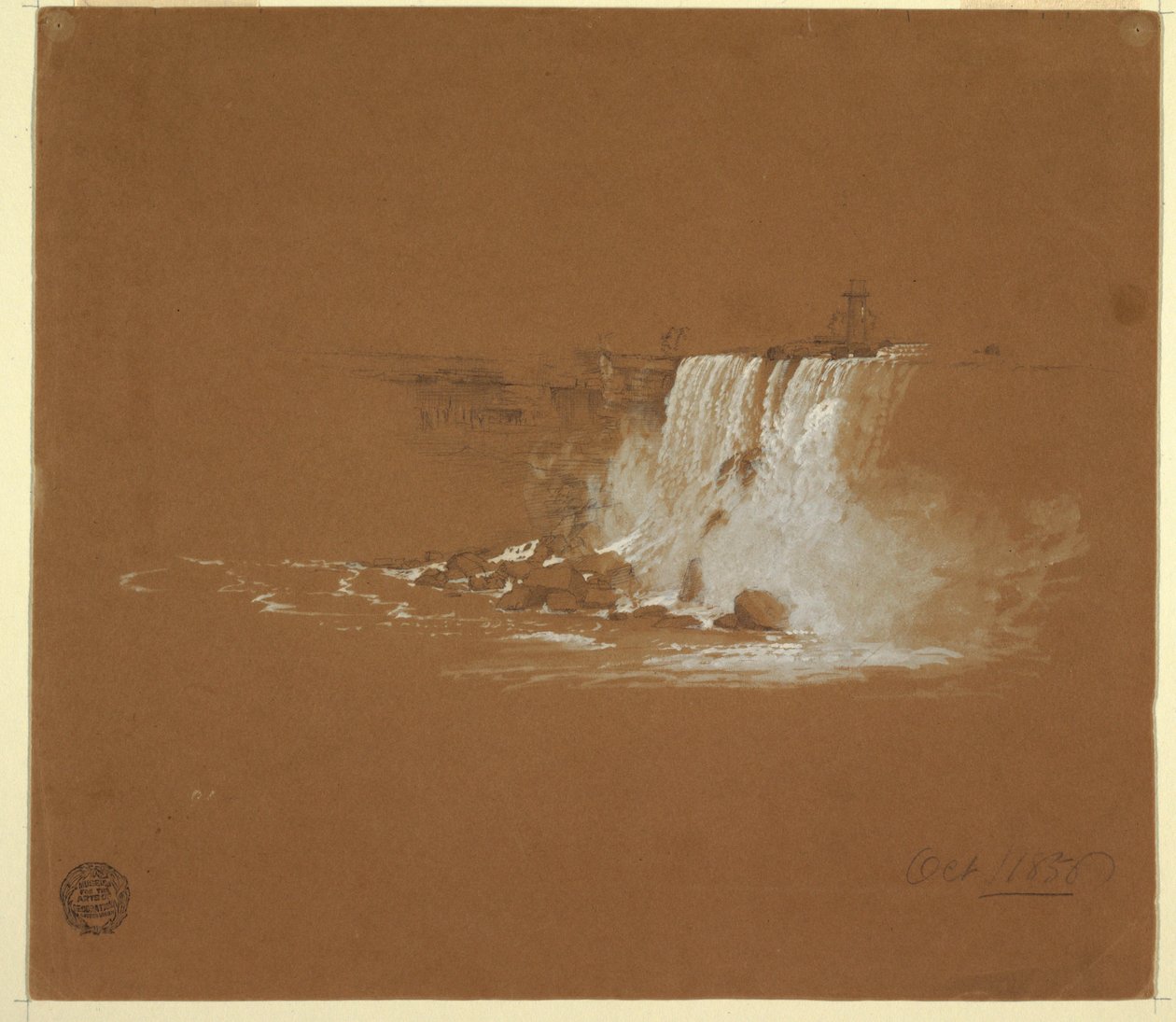 Kresba, Niagarské vodopády, říjen 1856 od Frederic Edwin Church